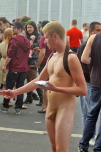 Straight Man Naked in Public