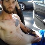 Straight Guy Show Dick on Car