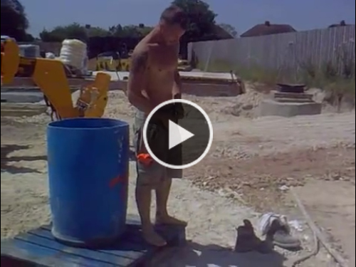 Construction Worker Strips Down In Front Of Buddies1