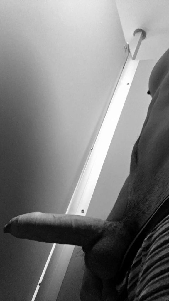 Black and white dick selfie