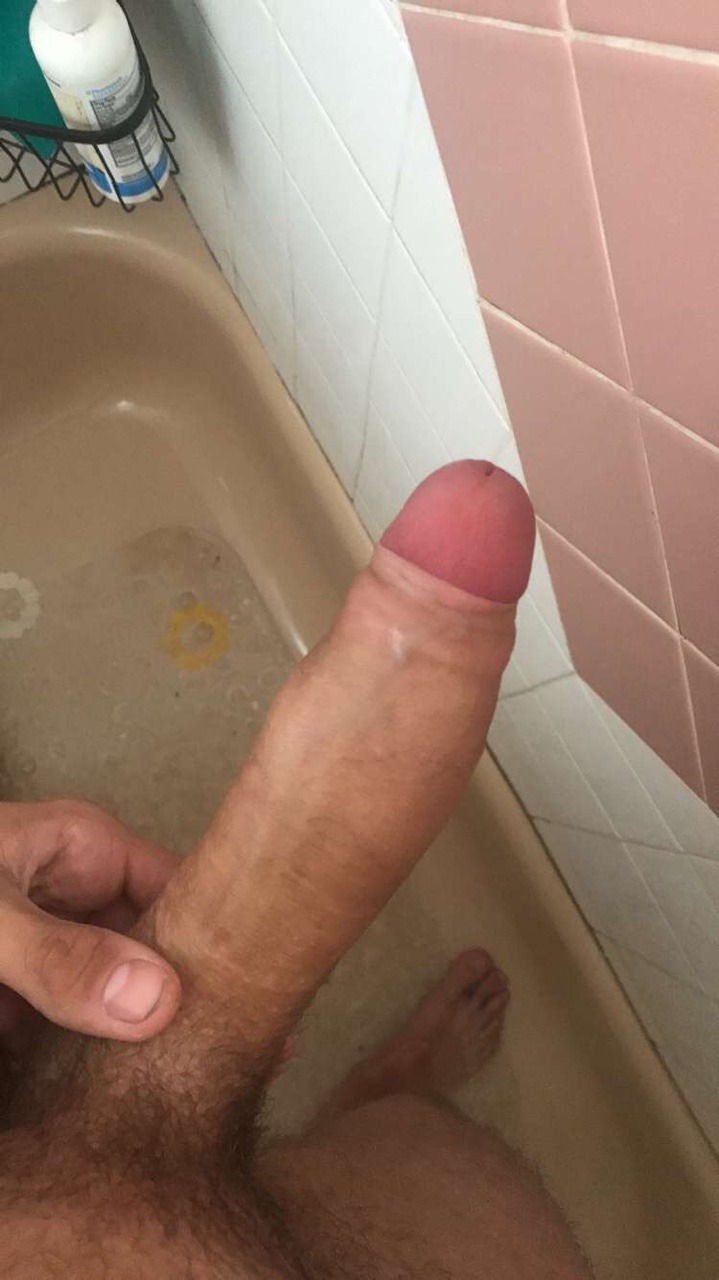 Shower huge cock