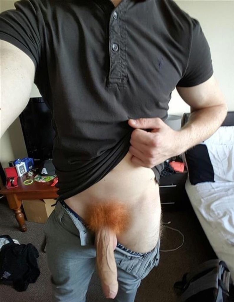 Red Head straight uncut cock