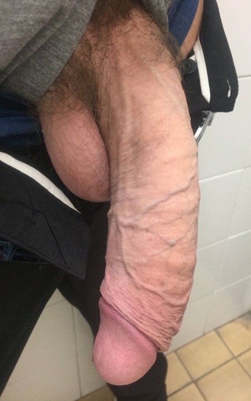 Straight uncut horse cock