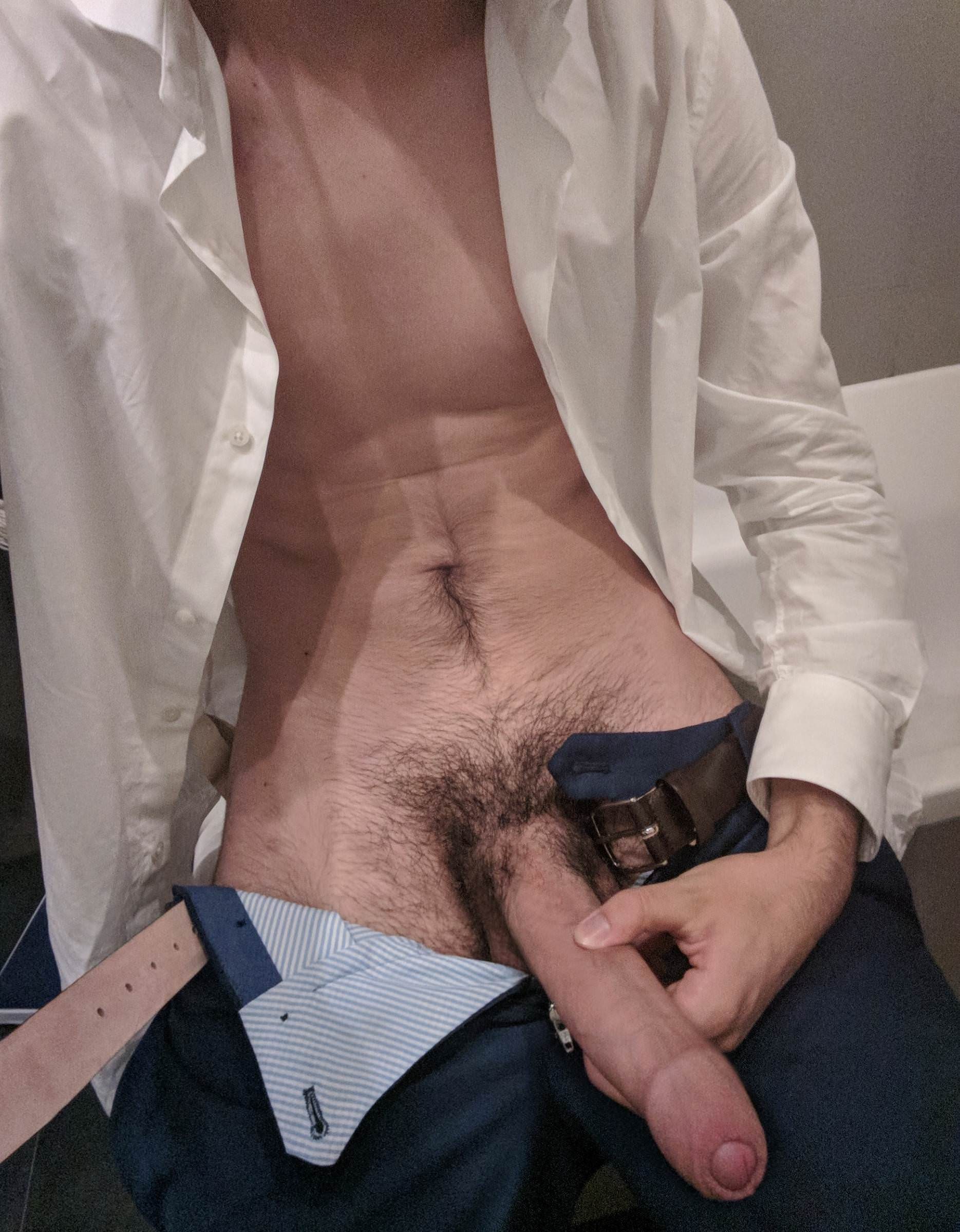 Skinny guy long uncut cock