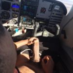 Masturbating in the cabin of the plane