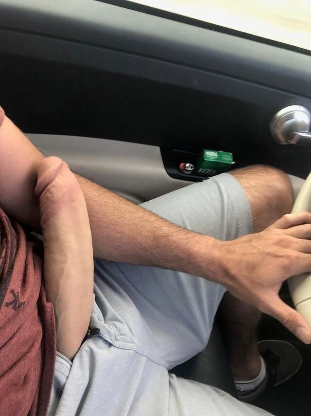 With the cock very erect while I drive