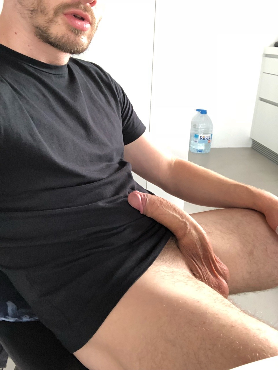 In the summer heat my cock and I don't use boxer