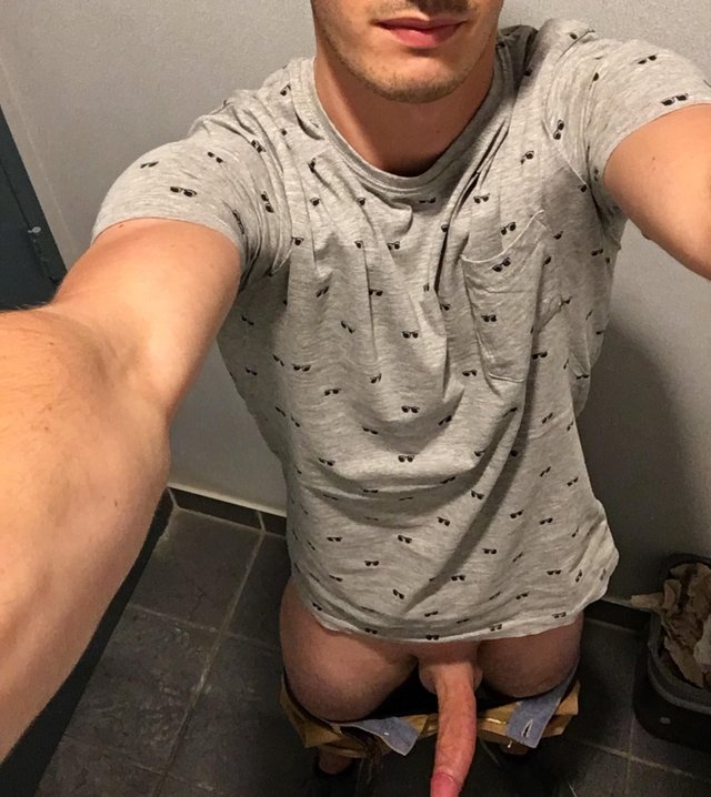 A selfie as proof of how erect you put