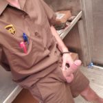 UPS guy shows cock
