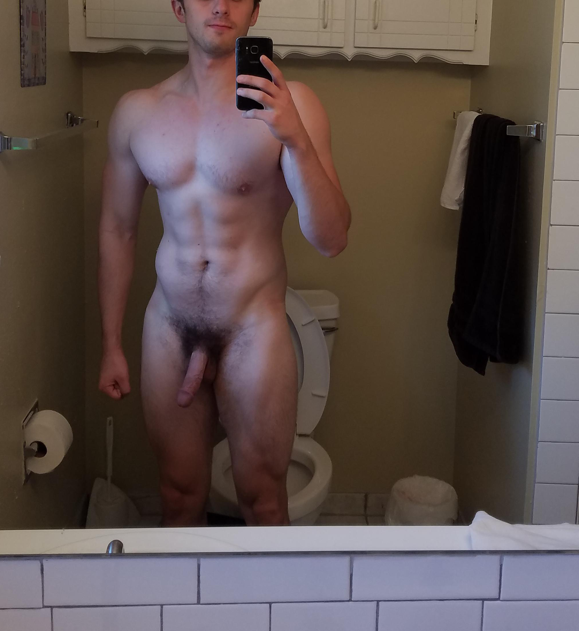 straight guy hairy cock selfie