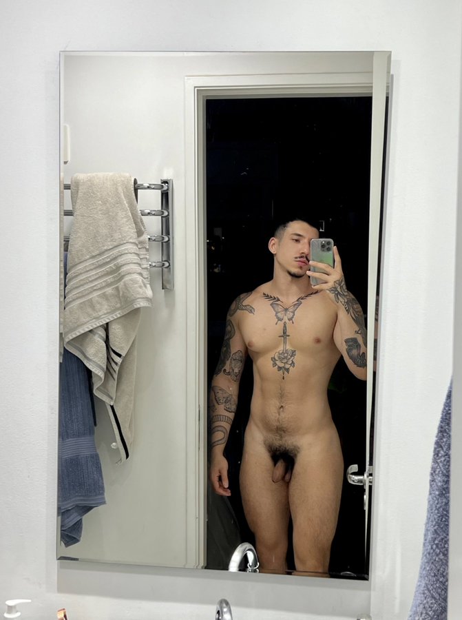 Hot tattoo guy with pubes and softie