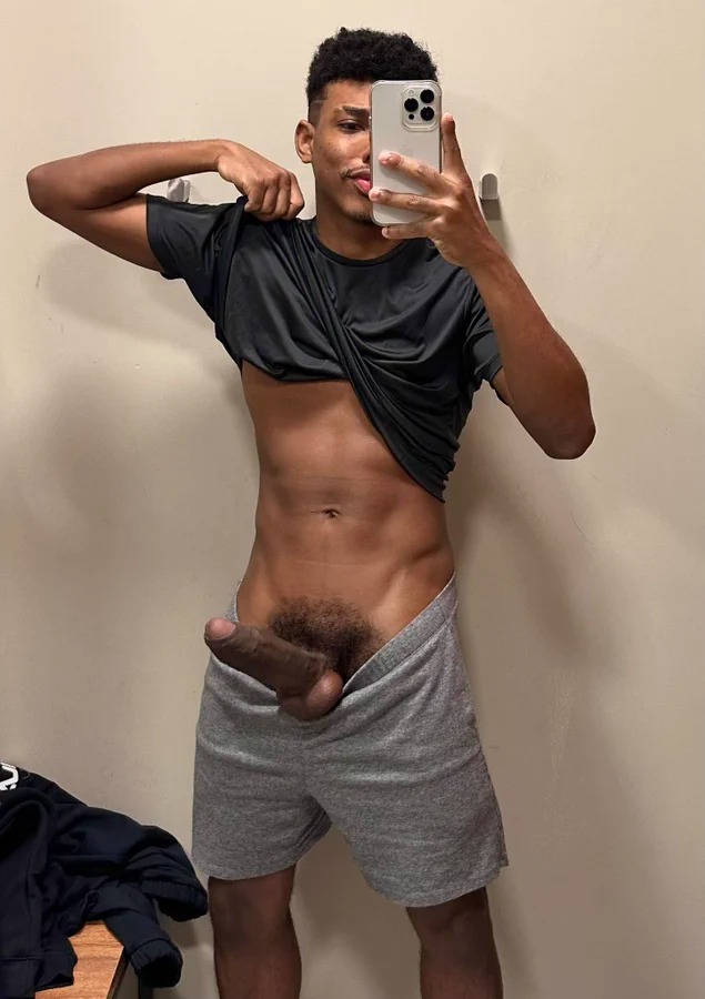 Hard cock while in the store changing room