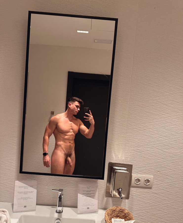 Bathroom dick selfie