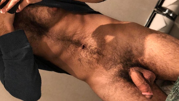 Hairy Guy, Pubes and Big Cock