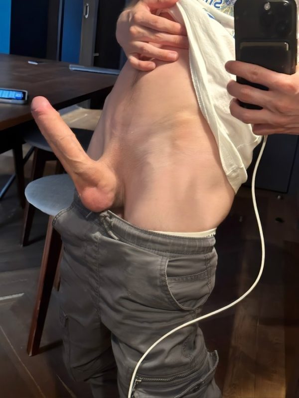 Want to feel the uncut cock throb