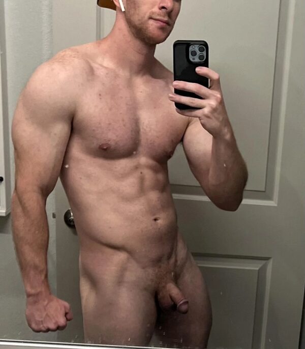 Naked after the gym cut soft dick