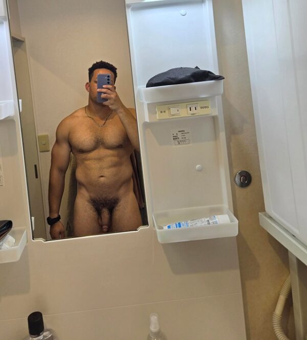 Military gym bro naked break