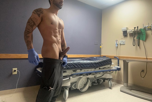 Male Nurse With His Pants Down